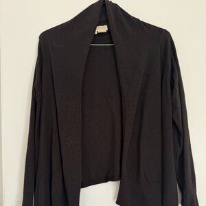 MICHAEL KORS COZY OPEN KNIT CARDIGAN WRAP BLACK L / XL
